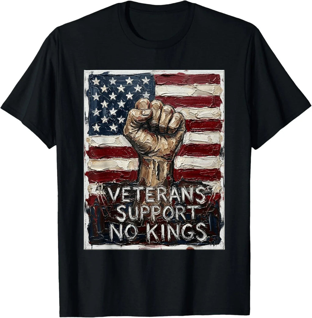 No Kings in America Retro Watercolor Veterans Gift Unisex T-Shirt
