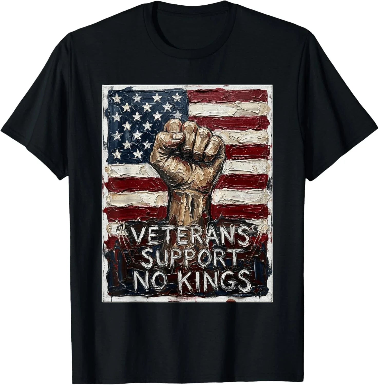 No Kings in America Retro Watercolor Veterans Gift Unisex T-Shirt