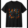Flemish Giant Rabbit Neon Glow Cute Mens T-Shirt Black 100% Cotton Tee Kawaii