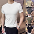 Slim Fit T-Shirt Slim Fit Breathable Stretchy Thin 96%Polyester+4%Spandex