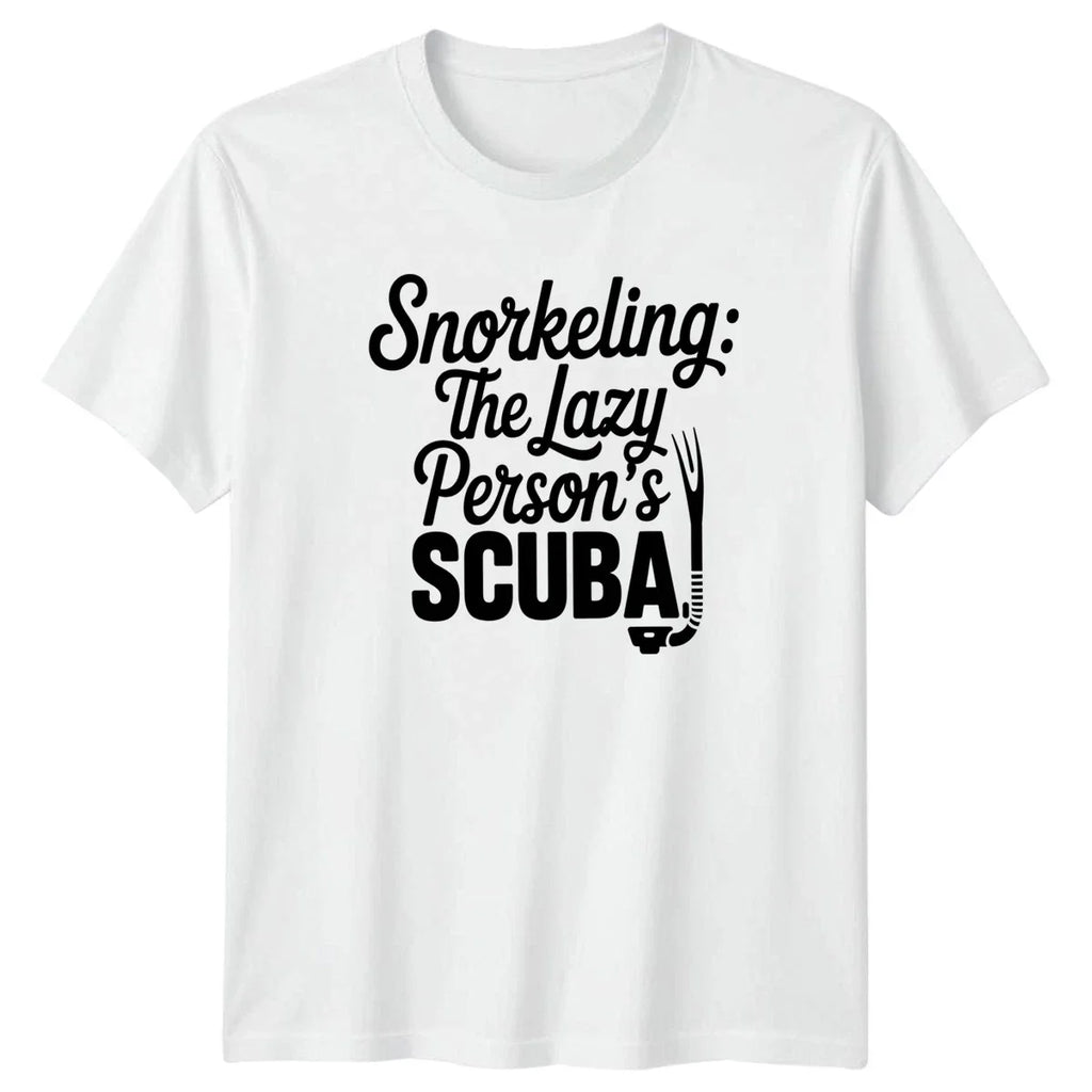 Snorkeling The Lazy Persons SCUBA T-Shirt Snorkeling Water Sports Gift Him Her