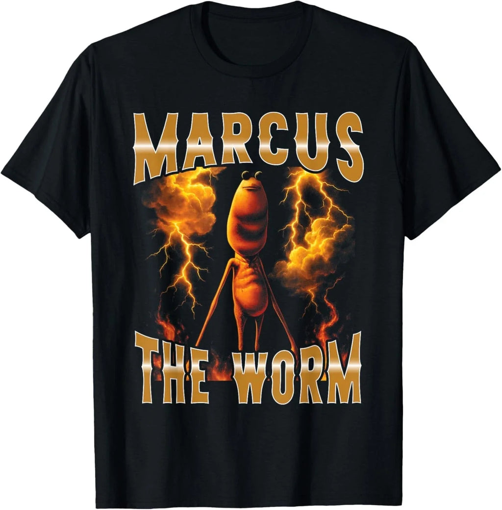 Marcus Worm Meme Humor Playful Retro Vibe Funny People T-Shirt