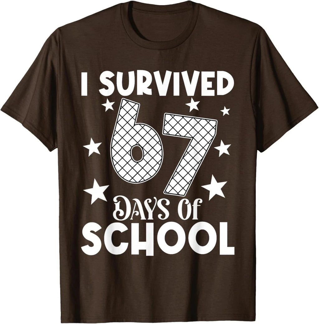 Design Funny Survived Meme Six Seven School Funny Unisex T-Shirt