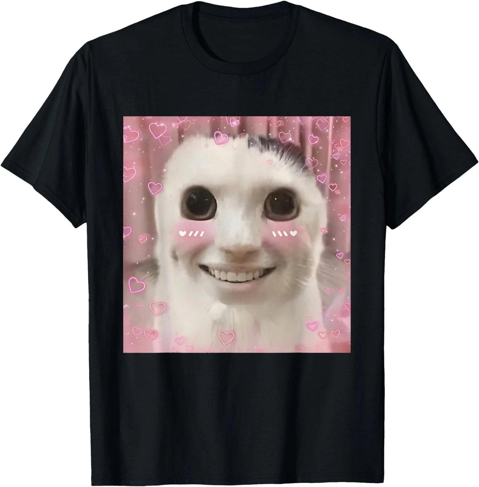 Goofy Ahh Cat Meme Dank Cursed Weirdcore Cringey Banana Cat T-Shirt
