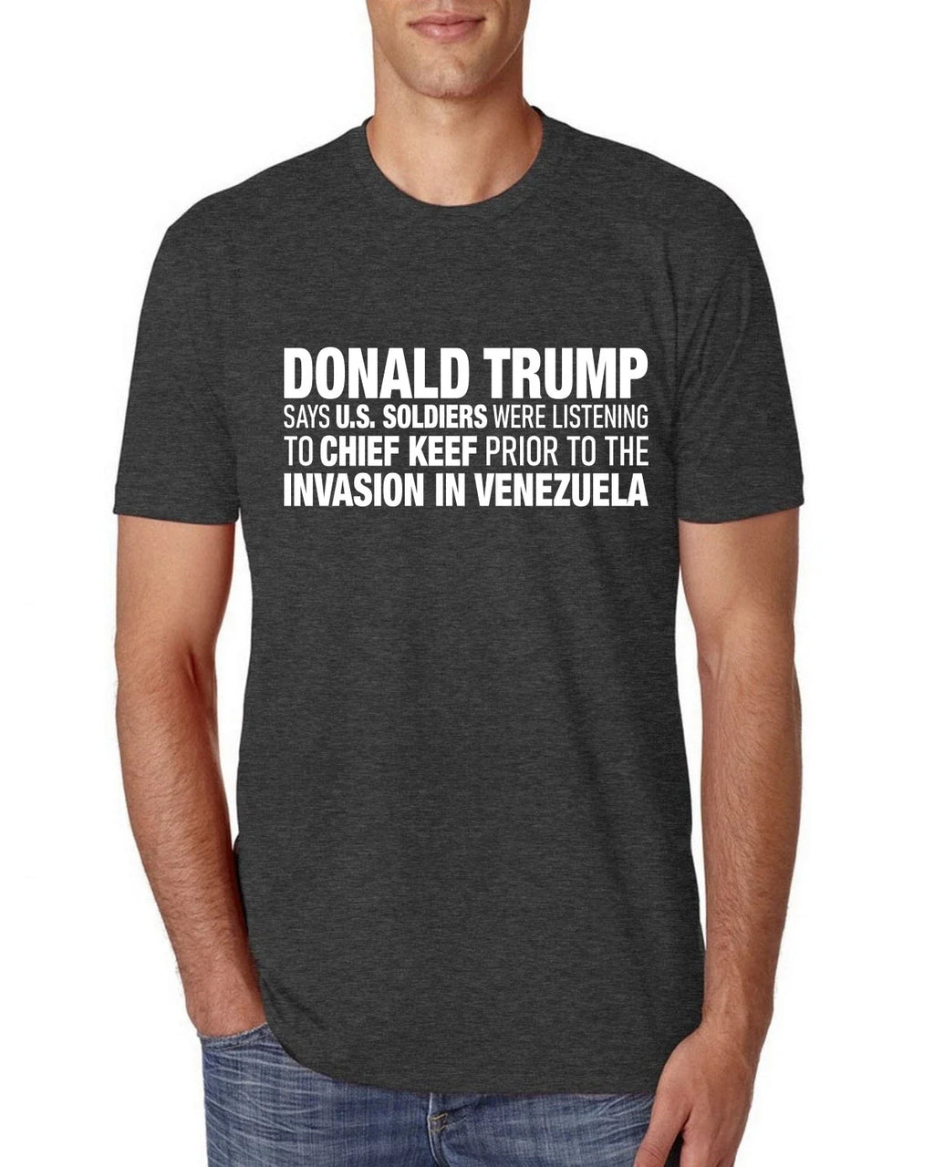 Viral Political Meme Alleged Military Playlist Mens Premium Tri Blend T-Shirt