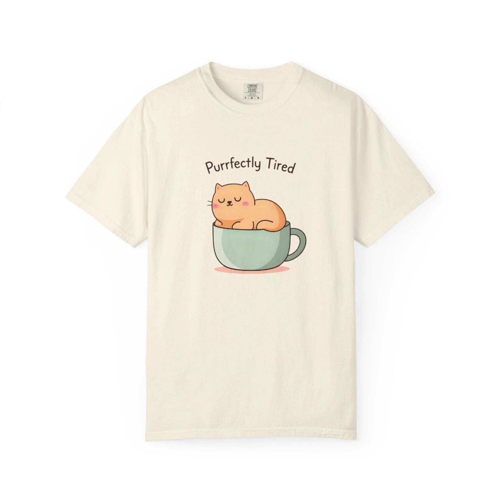Cat Lover Unisex T-shirt, Cute Purrfectly Tired Tee, Animal Print Graphic Shirt