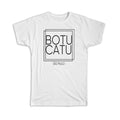 Gift T-Shirt : BOTUCATU Sao Paulo Square Modern Minimalist Font