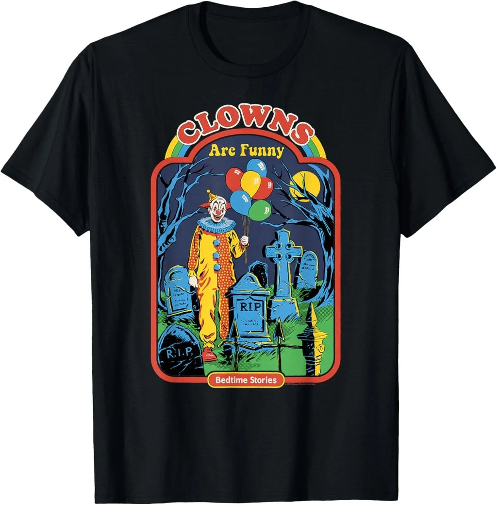 Steven Rhodes Clowns are Funny Graveyard Retro Dark Humor T-Shirt