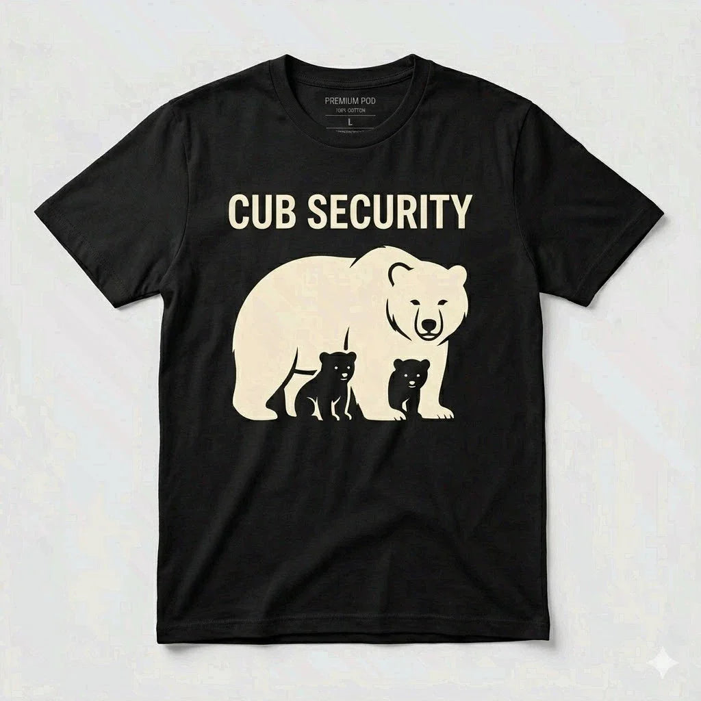 Papa Bear Cub Security Shirt Funny Father's Day Gift for Dad Tee