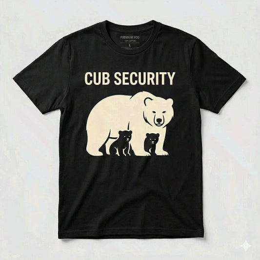 Papa Bear Cub Security Shirt Funny Father's Day Gift for Dad Tee