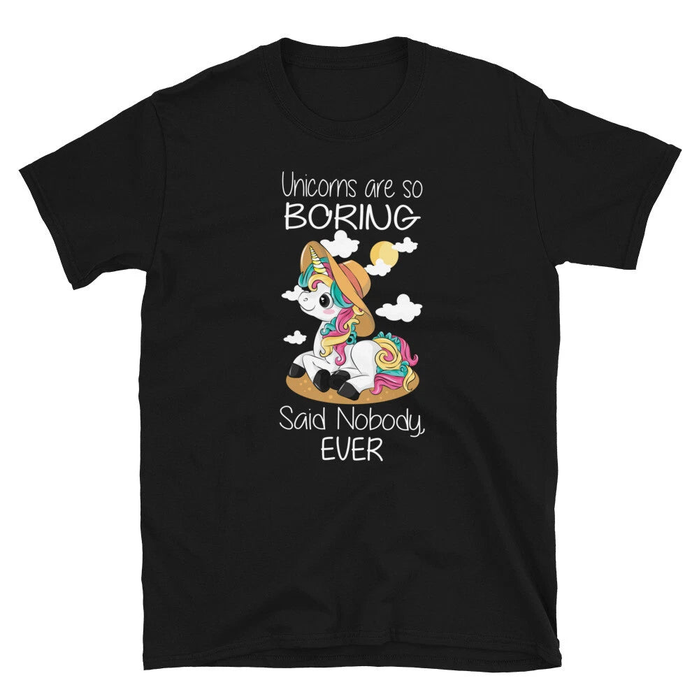 Unicorns Not Boring Pretty Cute Fantasy Gift T-Shirt