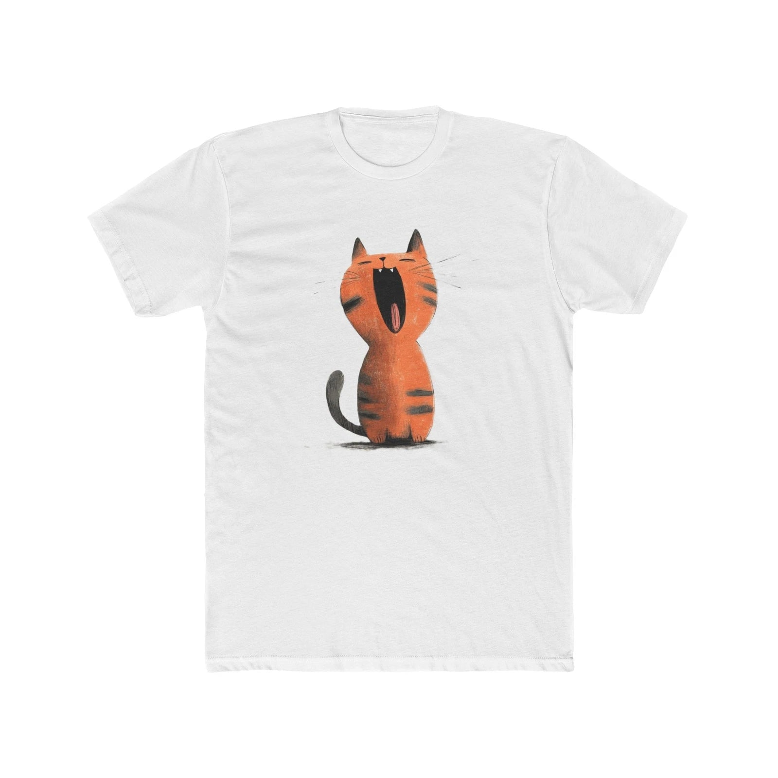 Funny Cat Yawning Tee, Cat Lover Gift, Unisex Graphic Tee, Cute Animal Shirt,