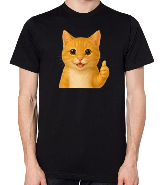 Cute Cat Thumbs Up Unisex T-Shirt