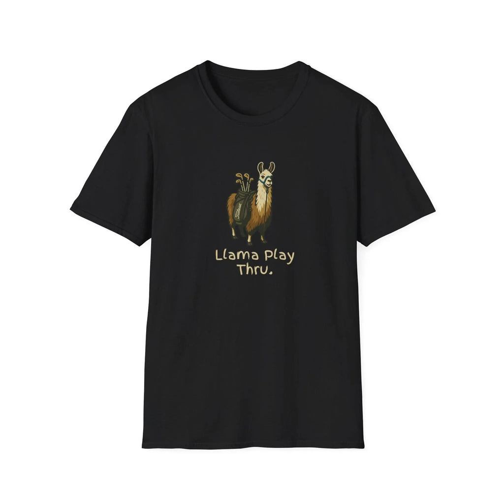 Funny Golf T-Shirt | Llama Play Thru | Retro Golfer Shirt | Golf Dad Humor