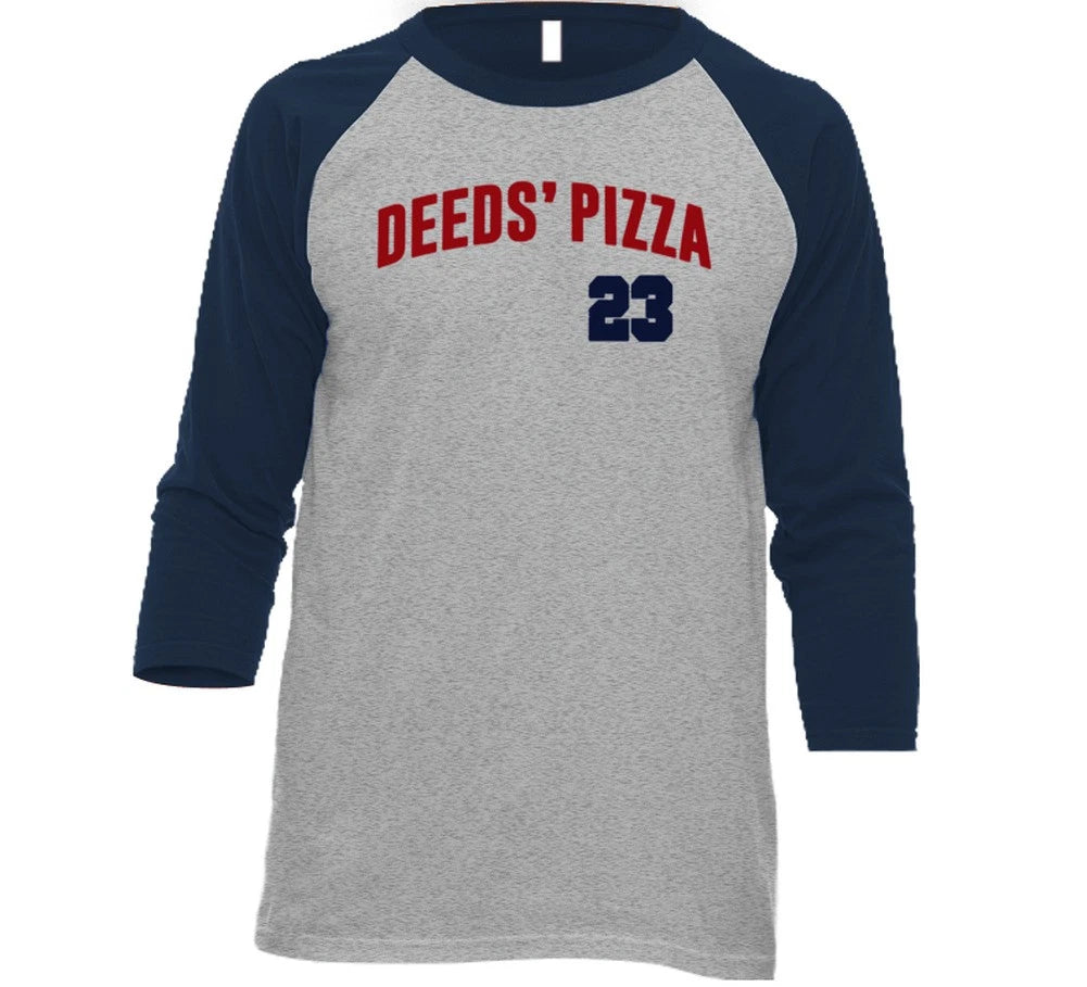 Deed's Pizza Tee Cool Mr Deed's Movie Baseball Raglan T Shirt