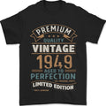 Premium Vintage 77th Birthday 1949 Mens T-Shirt 100% Cotton