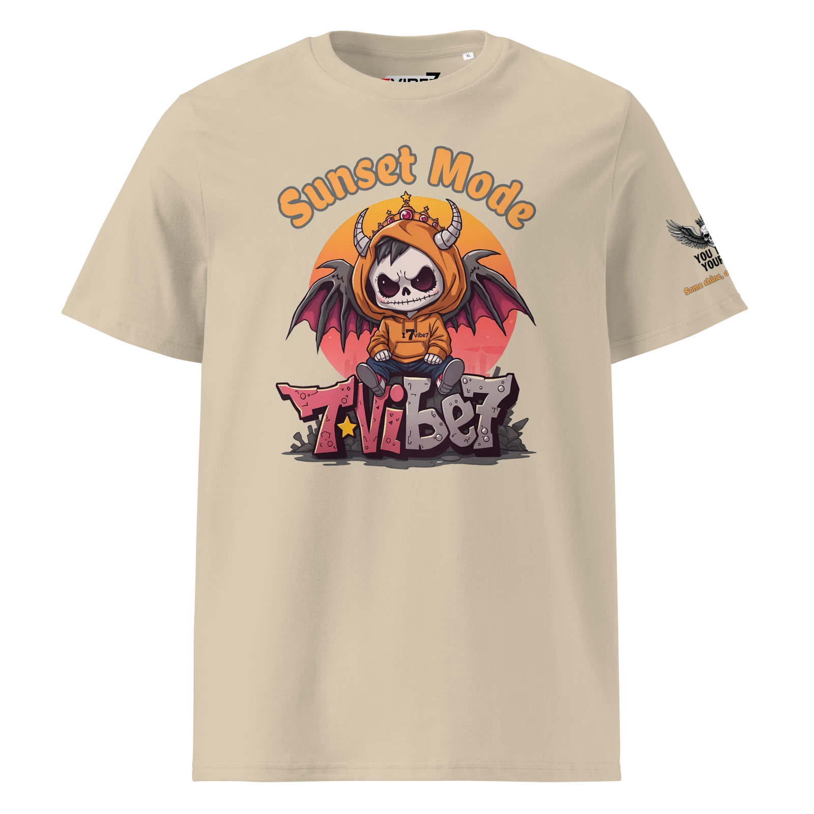 Unisex organic cotton t-shirt Demon 7Vibe7 Urban Streetwear Graffiti Style