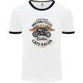 Biker Custom Cafe Racer Motorbike Mens Ringer T-Shirt