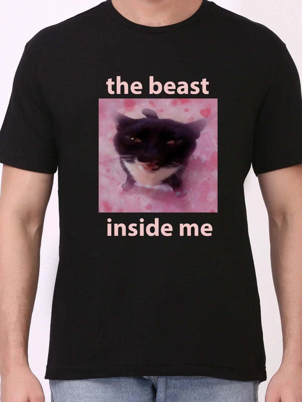 Funny Cat Meme T-Shirt "the beast inside me" Unisex