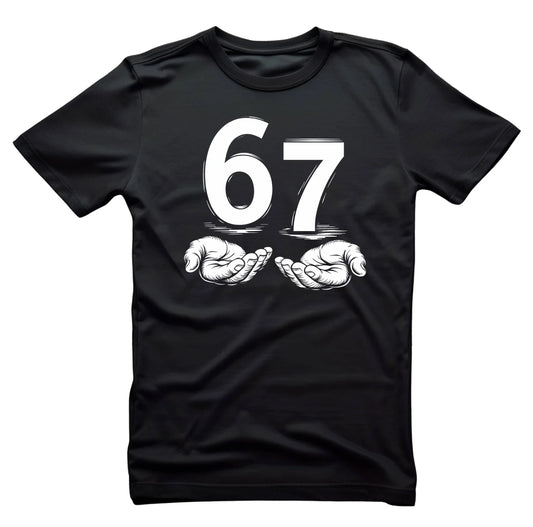 Six Seven 67 Kids Teen Boys Men 6-7 Meme Hands Funny T-Shirt, Unisex