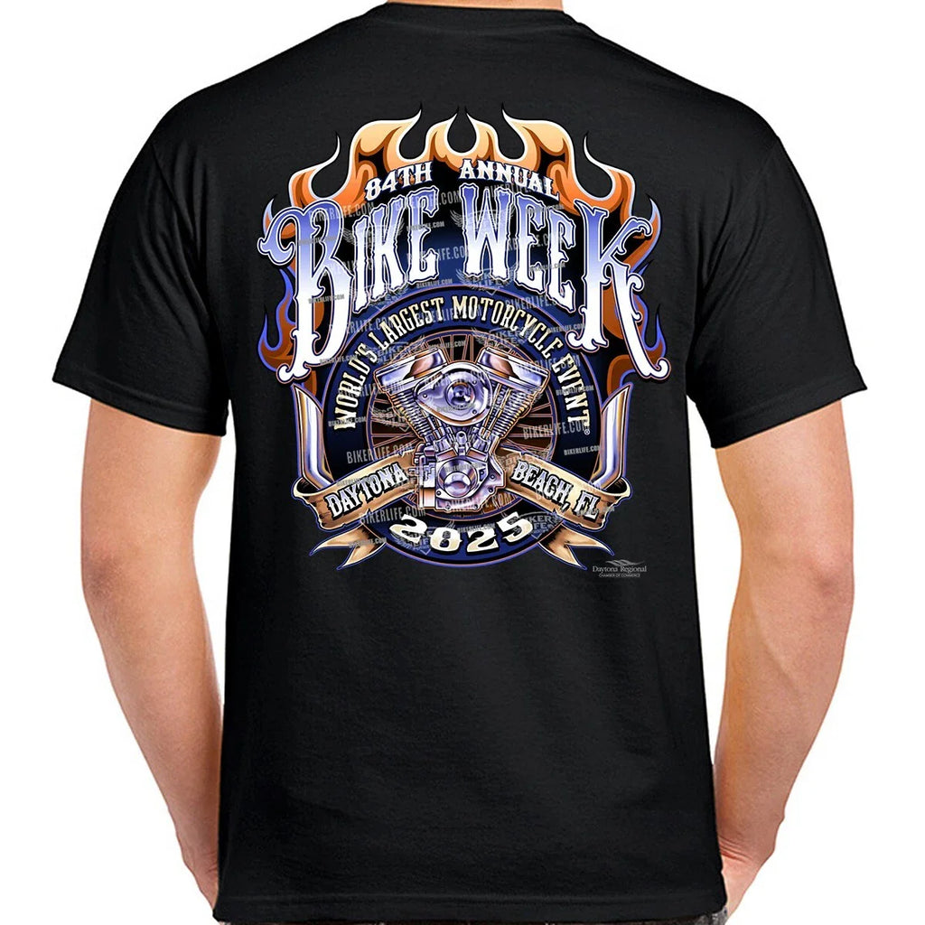 2025 Bike Week Daytona Beach Official Logo T-Shirt No Harley