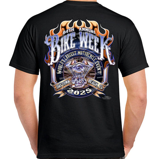 2025 Bike Week Daytona Beach Official Logo T-Shirt No Harley