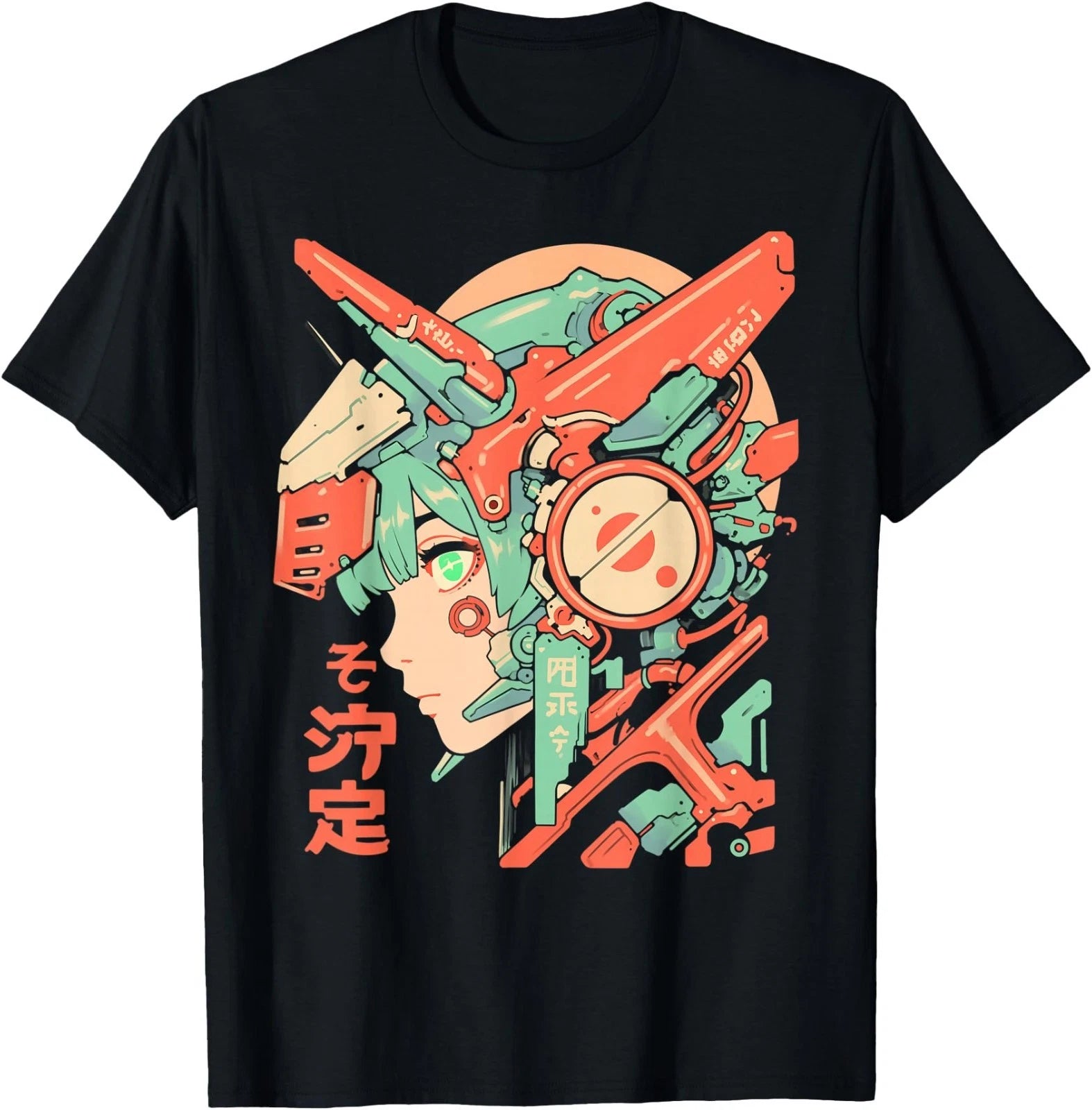 Anime Manga Cyberpunk Aesthetic Techwear Harajuku Mecha T-Shirt