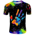 New Tie Dye palm print Casual Women Men T-Shirt 3D Print Short Sleeve Tee Tops