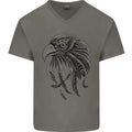 Eagle Ornithology Bird of Prey Mens V-Neck Cotton T-Shirt