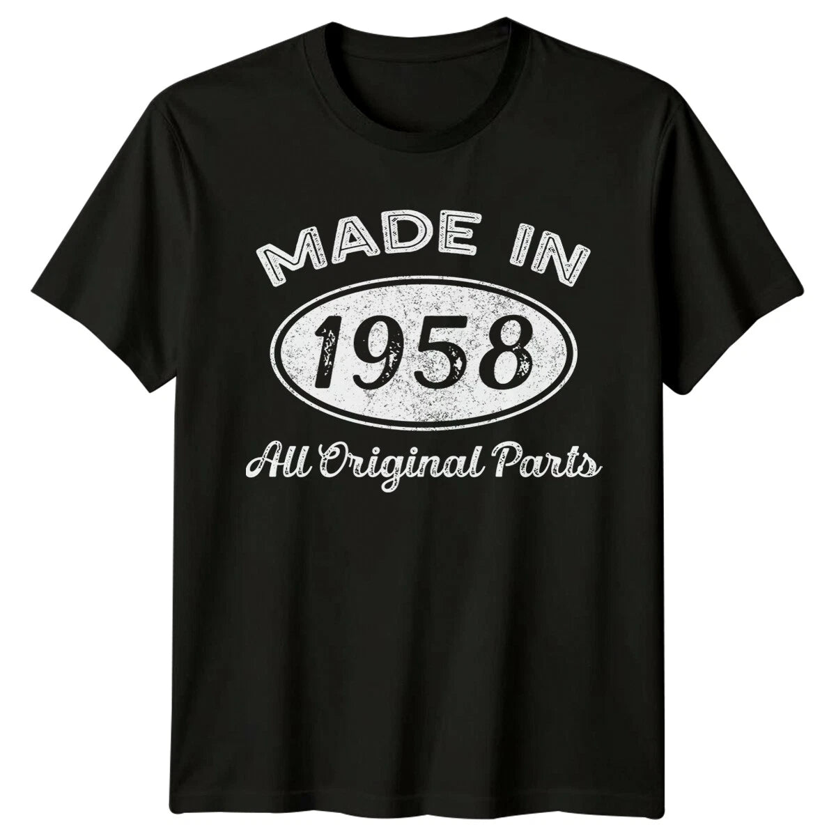 Made In 1958 Mens T Shirt 68th Birthday Gift All Original Parts Vintage