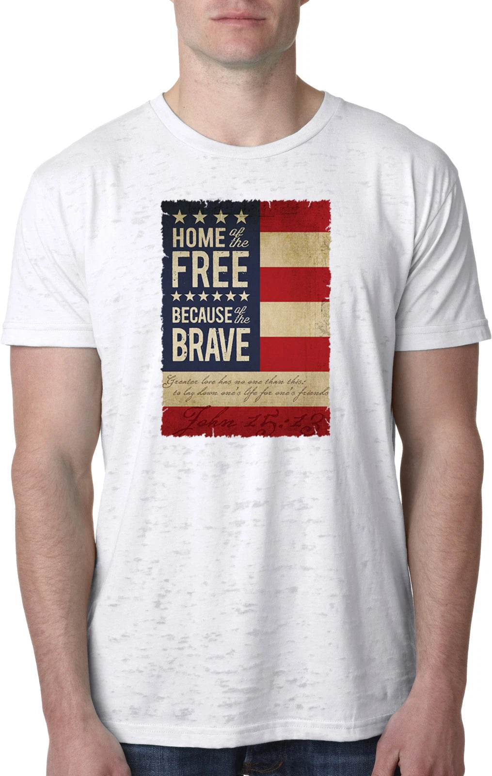 Buy Cool Shirts USA T-shirt Home of the Brave Burnout Tee