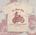 Existential Crisis Motorcycle T-Shirt Vintage Funny Biker Meme Graphic Shirt
