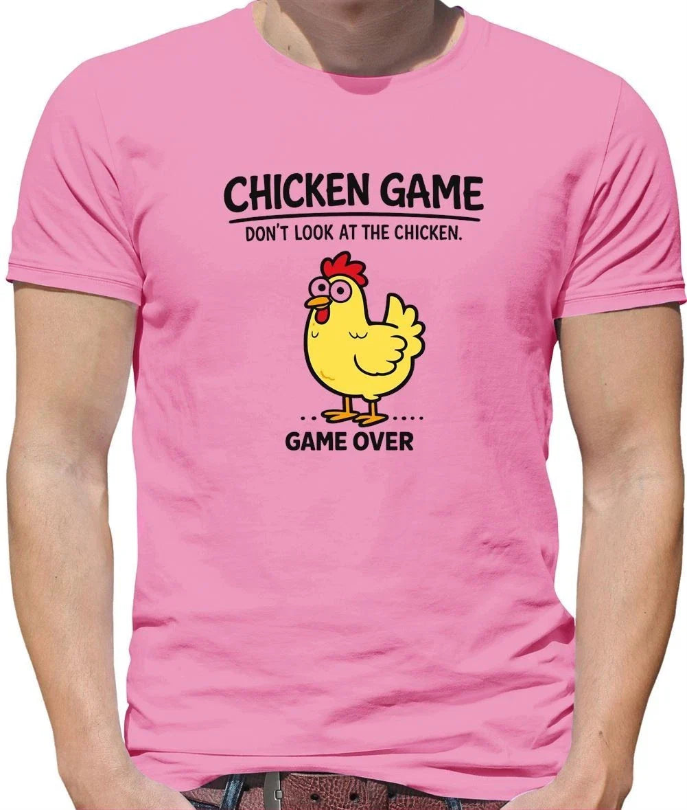 Chicken Game Over Funny Graphic - T-Shirt - Chickens Love Meme Novelty