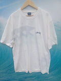 Stussy Mens XL NWT White Natural Low Tide Pigment Dyed Tee #0469