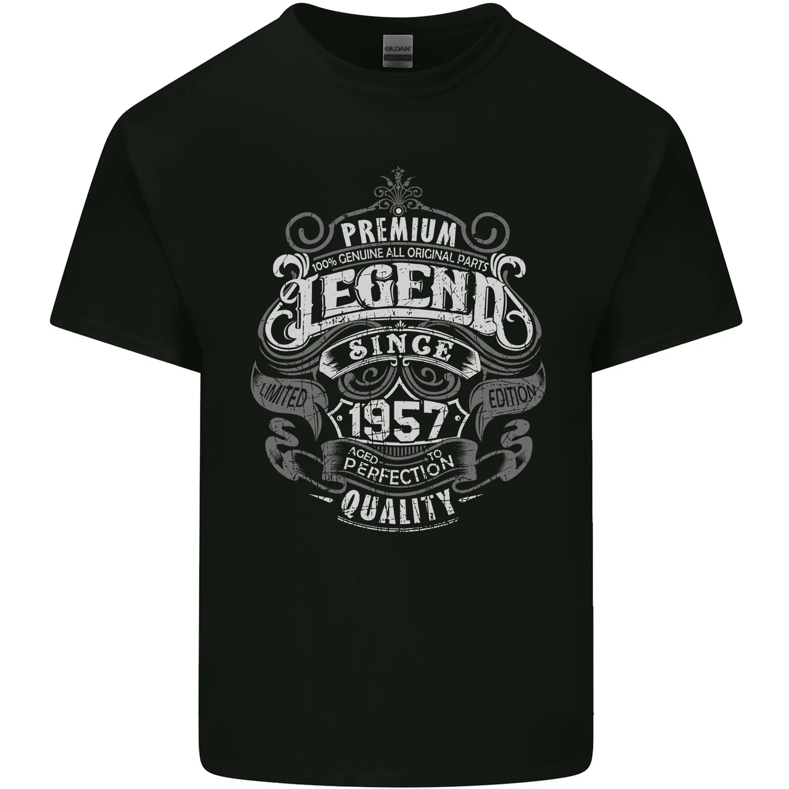 Premium Legend 69th Birthday 1957 Mens Cotton T-Shirt Tee Top
