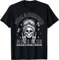 Funny Feral and Unhinged Moms Club Skeleton Coffee Mom Girls T-Shirt
