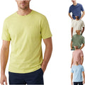 M&S Mens T Shirts Relax Fit Short Sleeve Pure Cotton Garment Dyed Oversized Top