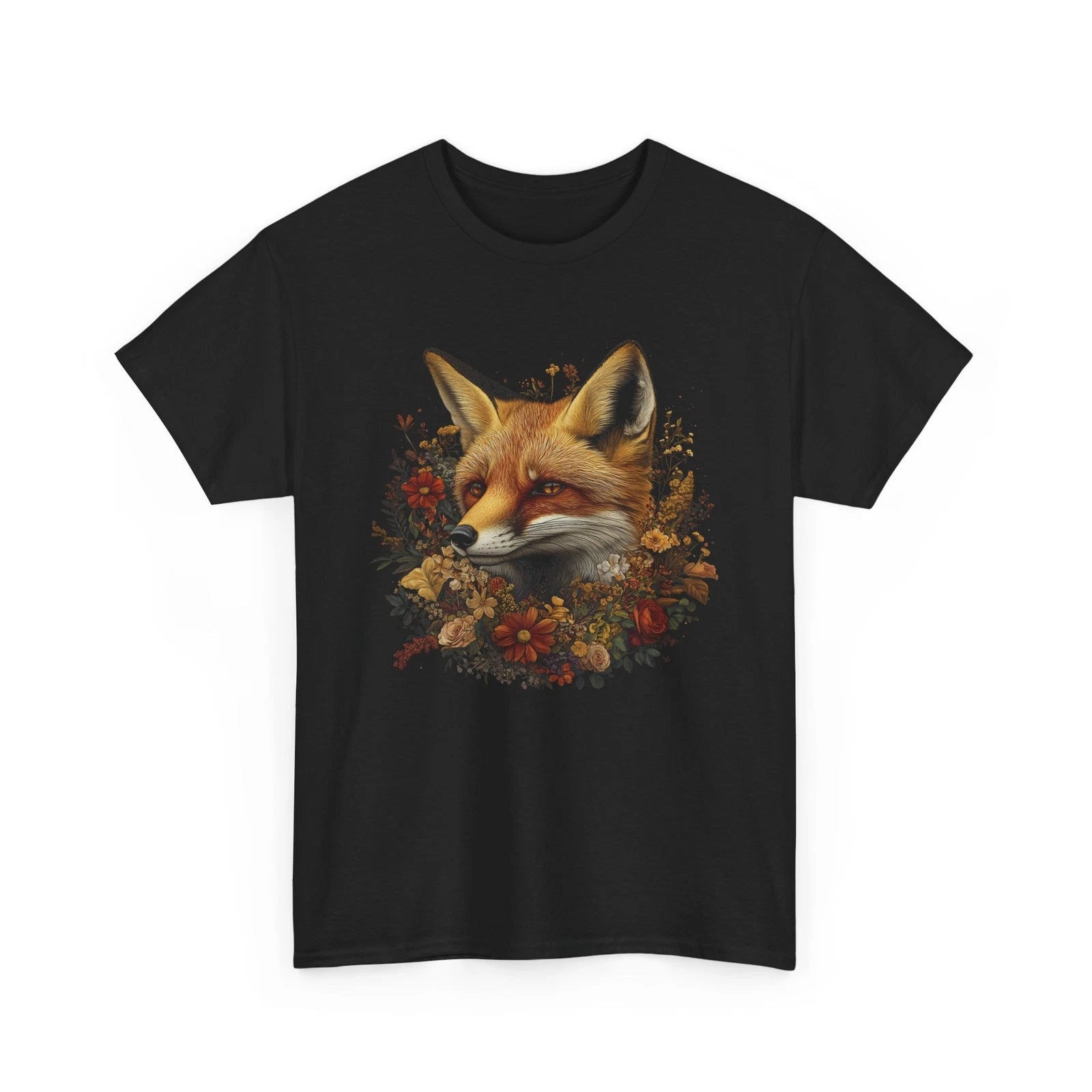 Fall Aesthetic Shirt | Autumn Leaves Pumpkin Spice tee | Fox Head Flowers Floral