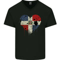 Love Dominican Republic Flag Dominicanos Day Mens V-Neck Cotton T-Shirt