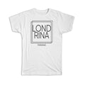 Gift T-Shirt : LONDRINA Parana Square Modern Minimalist Font