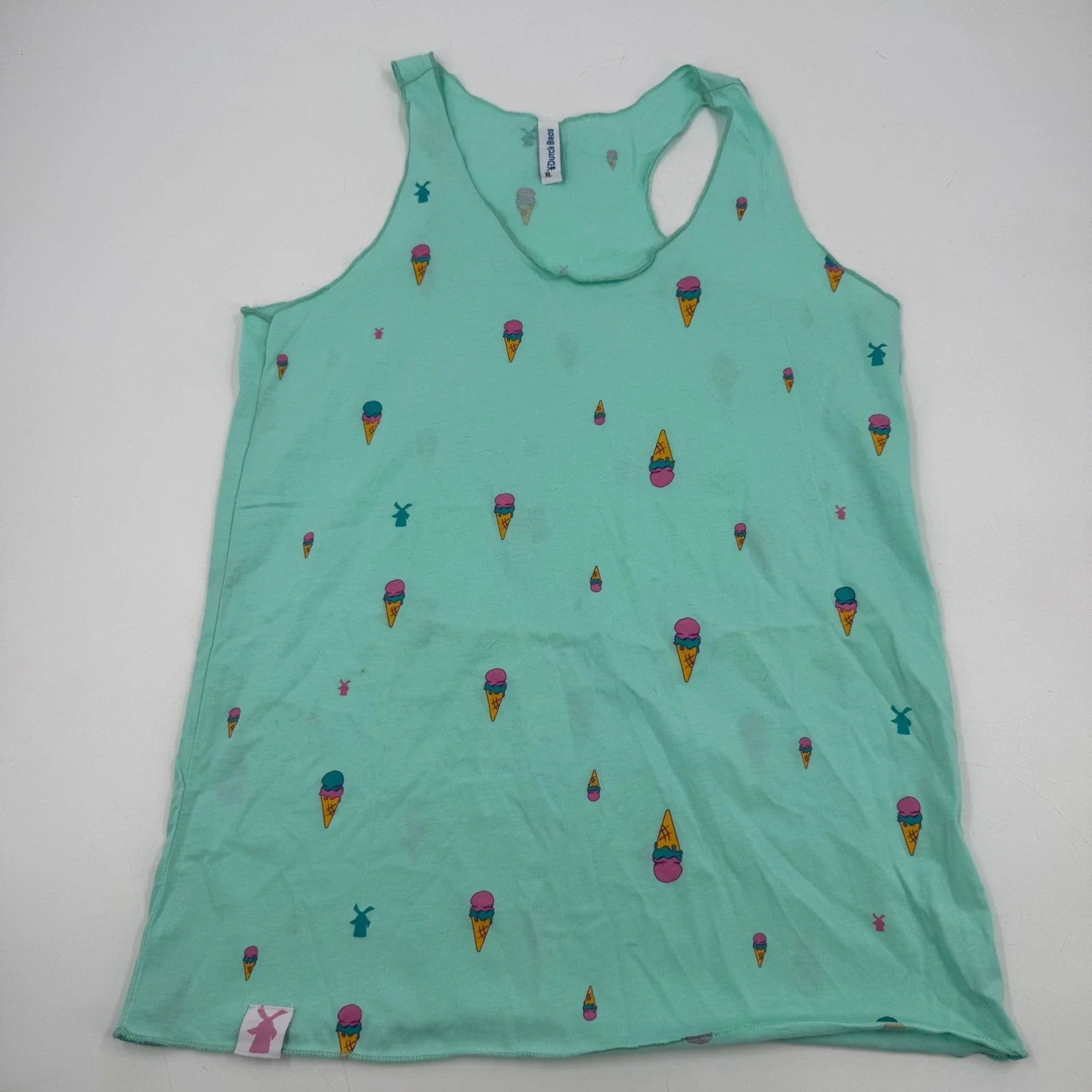 Dutch Bros Ice Cream Tank Top Sleeveless Graphic Print Casual XL