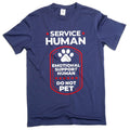 Men's Service Human Shirt Emotional Support Tee Funny Saying T-Shirt Joke Tee