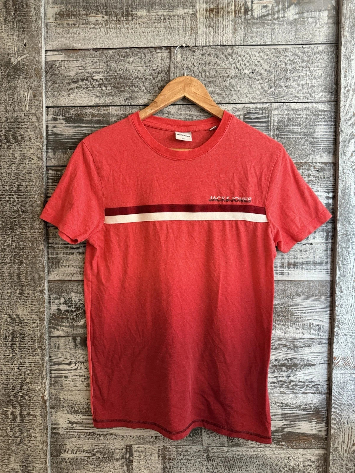 Jack & Jones Core Red T Shirt Slim Fit Men’s Size Small Good Condition
