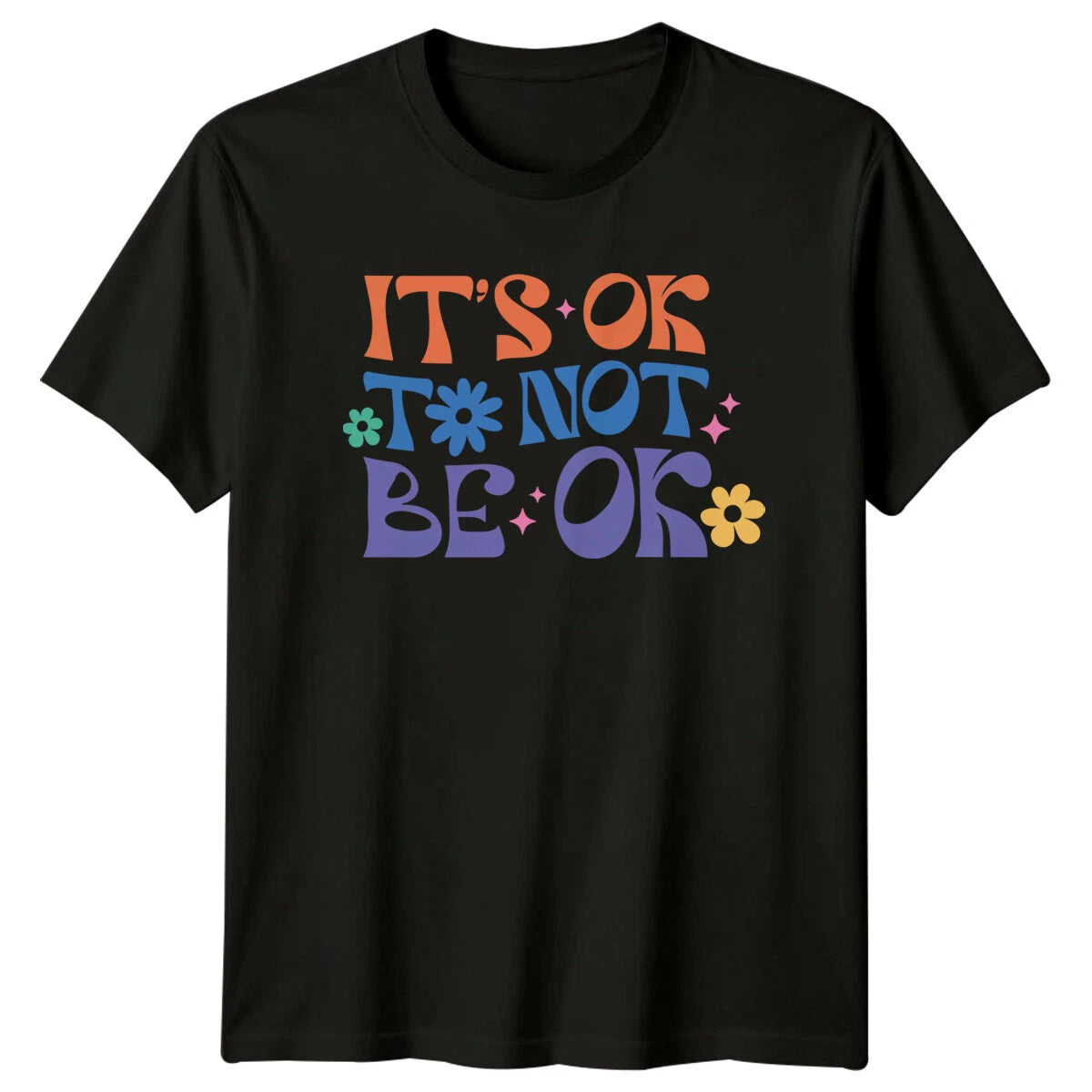 Retro Its Ok To Not Be Ok Graphic T-Shirt Vintage Style Trendy Tee