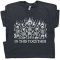 Burning Skeleton Shirt Dumpster Fire T Shirt Eat the Rich Shirt Dark Humor Tee