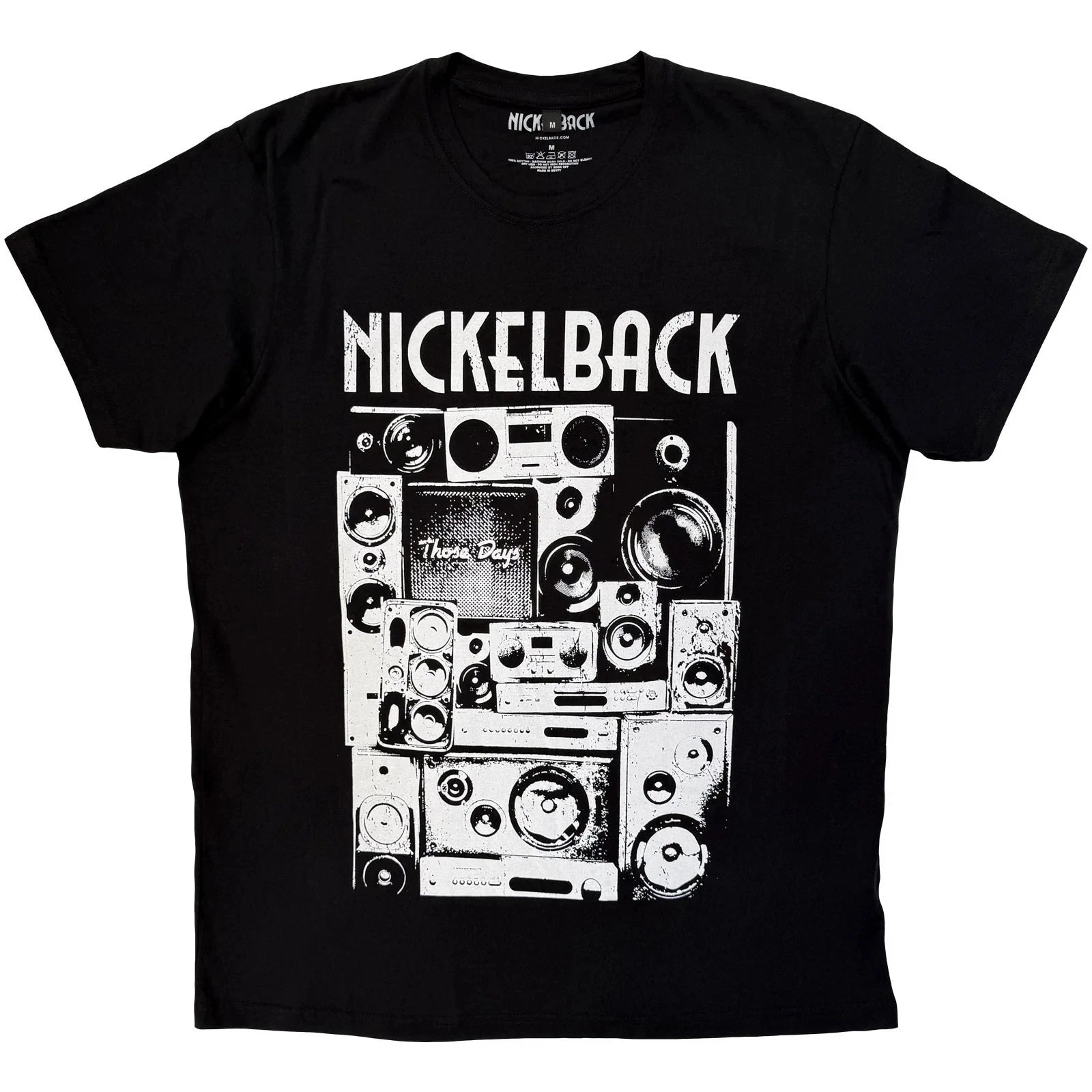 Nickelback  Premium Carbon T-Shirt: Wall Speakers (Black) OFFICIAL NEW