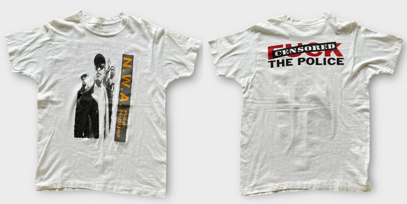 NWA 1990 Censored Vintage Rap T-Shirt Hip Hop Streetwear Tee S-5XL