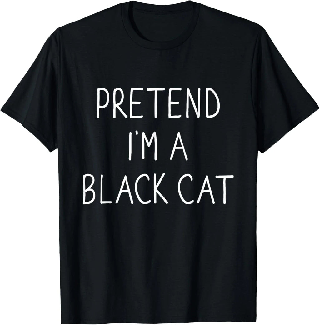 Pretend Im Black Cat Funny Lazy Easy DIY Halloween Co Unisex T-Shirt