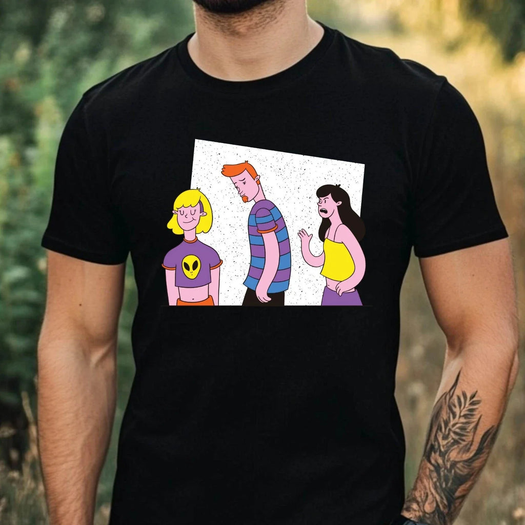 Mens Cute Funny Meme Motif Cotton T-Shirt Size XS to 5XL
