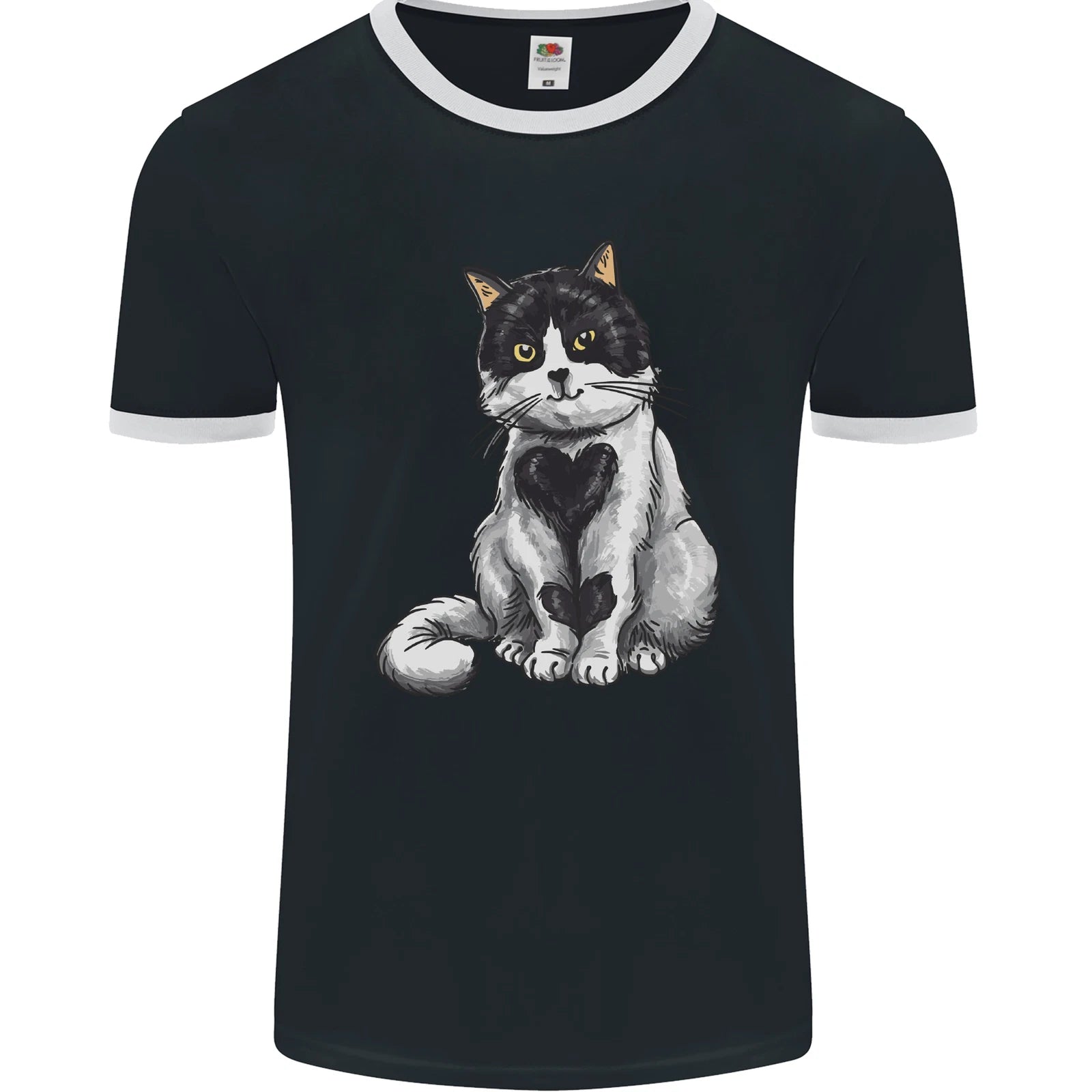 I Love Cats Cute Kitten Mens Ringer T-Shirt FotL